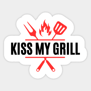 Kiss my grill bbq menu ideas recipes Sticker